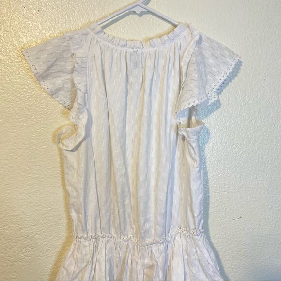 MISA Lilian Dress in White Tassel Ruffle Size Medium Boho Summer - Picture 10 of 11